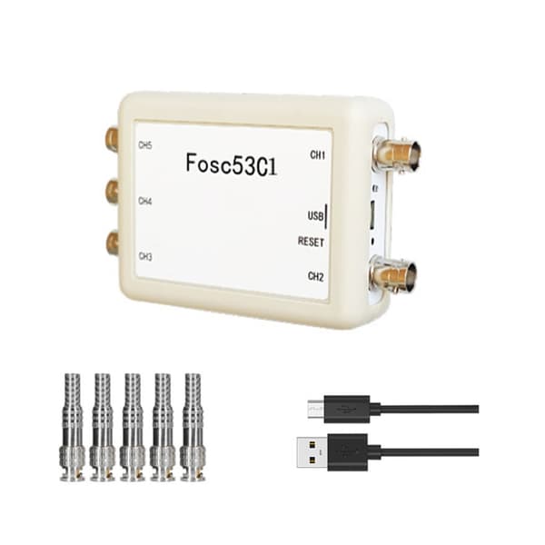 5-kanals oscilloskop USB-strøm for dataregistrering