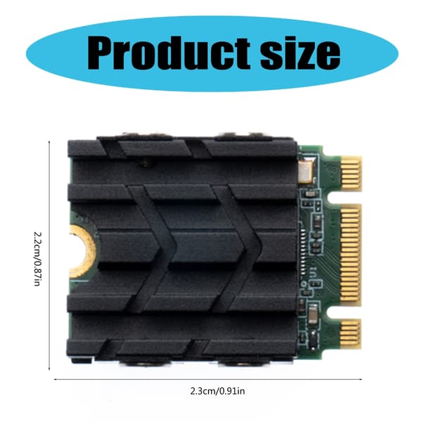 M.2 SSD Køleplade 2230 Solid State Disk Luftcirkulationskølere Kølepladeventilator