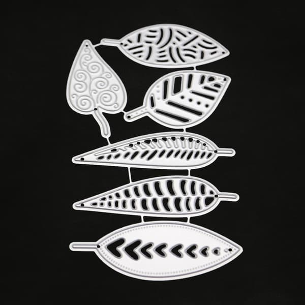 Bladblade Metalskærestencils DIY Scrapbooking Album Stempel Papirkort E