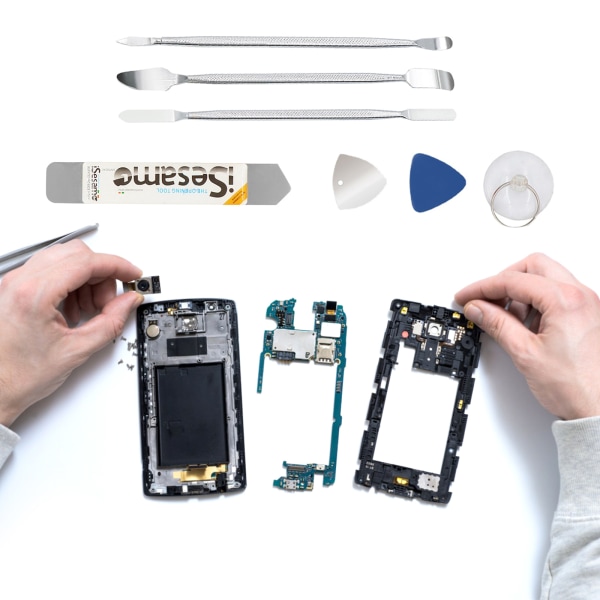 7 i 1 uppgraderad öppningspry-verktygsreparationssats för smarttelefon demontering och reparation av rostfritt stål-handverktyg för gör-det-själv