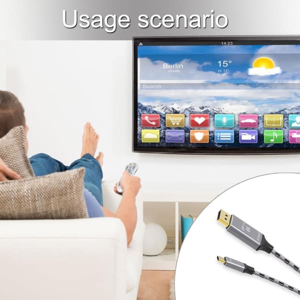 DisplayPort 1.4 til USB C-forbindelse til videoudgang