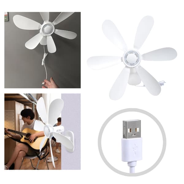 USB Vægventilator Pladsbesparende 16,5 tommer USB Køleventilator til Køkken Garage