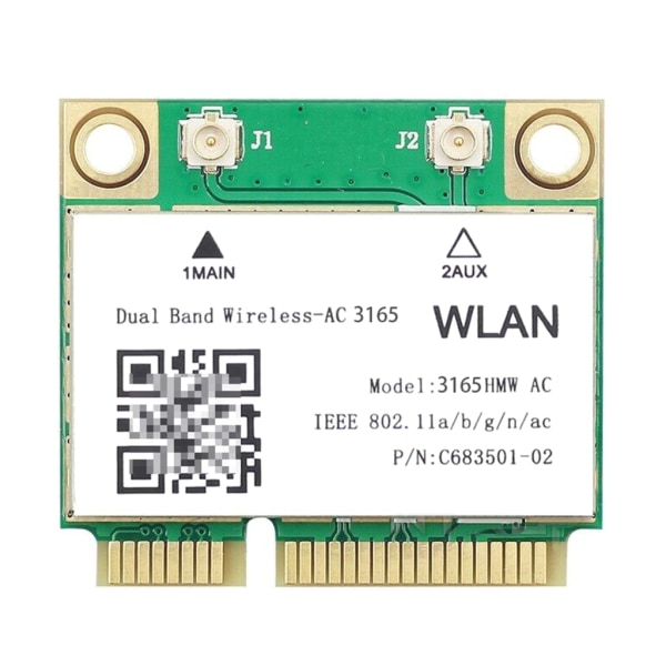 3165HMW AC Wifi-kort 600Mbps BT4.0 Mini PCI-E 3165AC trådlös adapter Intel3165 802.11ac 2.4G-5Ghz för bärbar dator Window7810
