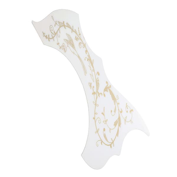Instrument Skyddsfilm Vit Blommig Slitstark PVC Självhäftande Gitarrskydd