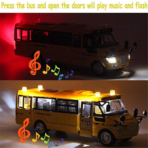 Pædagogisk legetøj Bærbare lyde og lys Skolebus Ægte scene Keyboard sæt