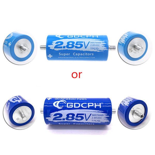 2.85V 3400F Super Farad Kondensator 137 x 60mm Lång Fot Låg ESR Högfrekvens Ultracondensator för Bilkraftförsörjning