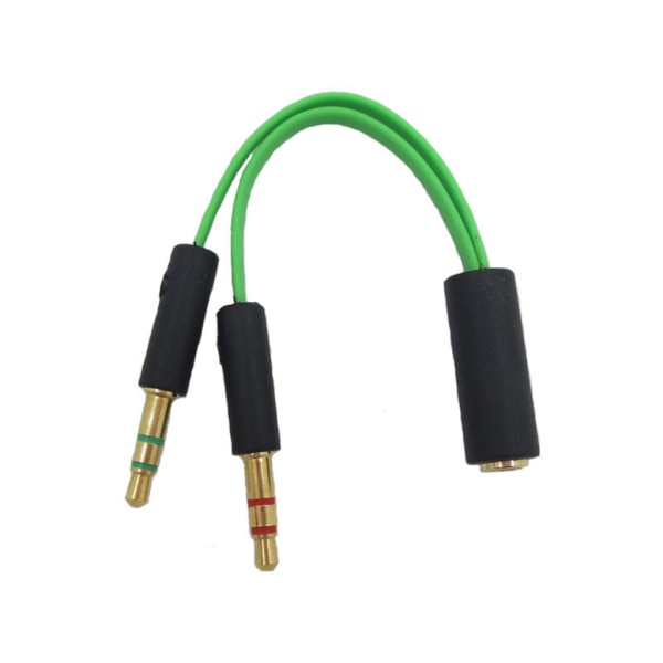 Avtakbar hodetelefonadapter splitterkabel for datamaskiner spillheadset lydledning kabel hodetelefoner erstatning