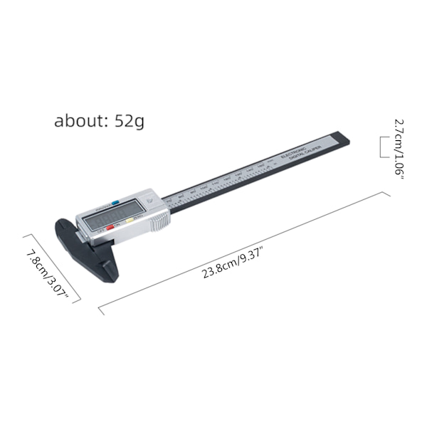 Digital Elektronisk Vernier Bromsok 150 mm Tatuering Ögonbrynslinjal mätverktyg