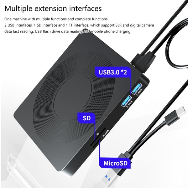USB Power Disc Writer Reader Slim Ekstern stasjon for bærbar PC
