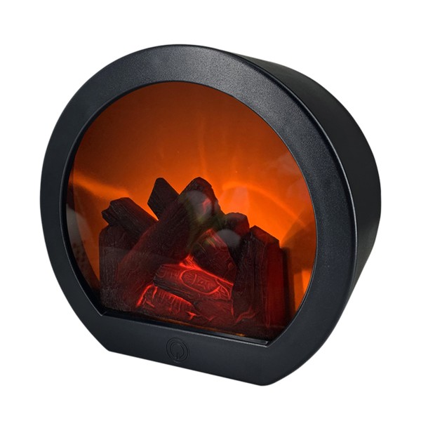 Simulert Peis Ved Lykter Lampe Skrivebord Ornamenter Dynamisk for Visjon 3D Flamme for Berøringsbryter Hjem Dekorati