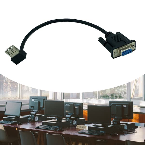 USB 2.0 A Hunn Til RS232 DB9 Hunn Seriell Kabeladapter Konvertere 25cm