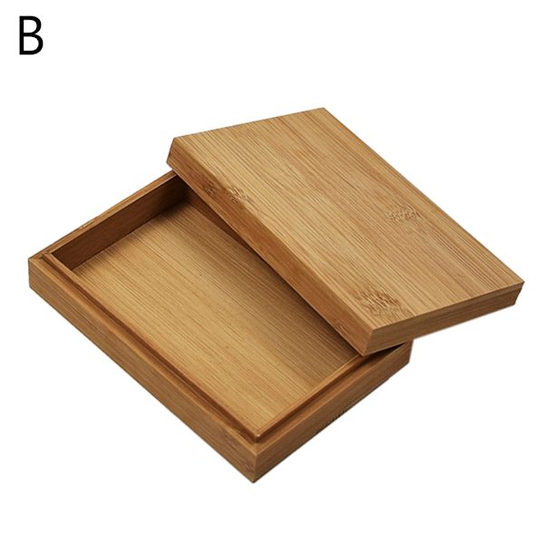 Bambukort Förvaringslåda Desktop Poker Spelkortslåda för case för Tarot Spela spel Bordsbräddäcksspel Wood color 9.5*6.5*3.2