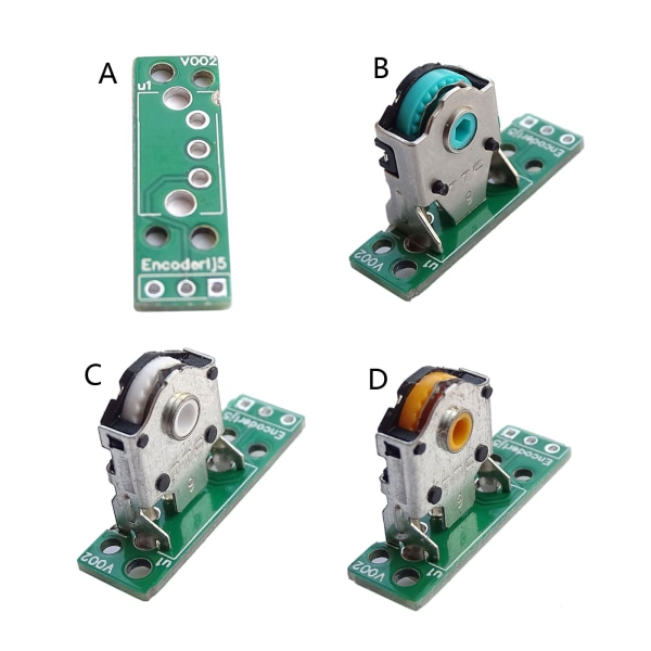 Mouse Wheel Encoder Decoder Mus Mitt för Keyboard för G403 G603 G703 Mus 9mm Silver/Grön/Golden Core Set C