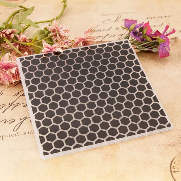 Honeycomb Teksturert Pregefolder for Invitasjonskortlaging Scrapbooking