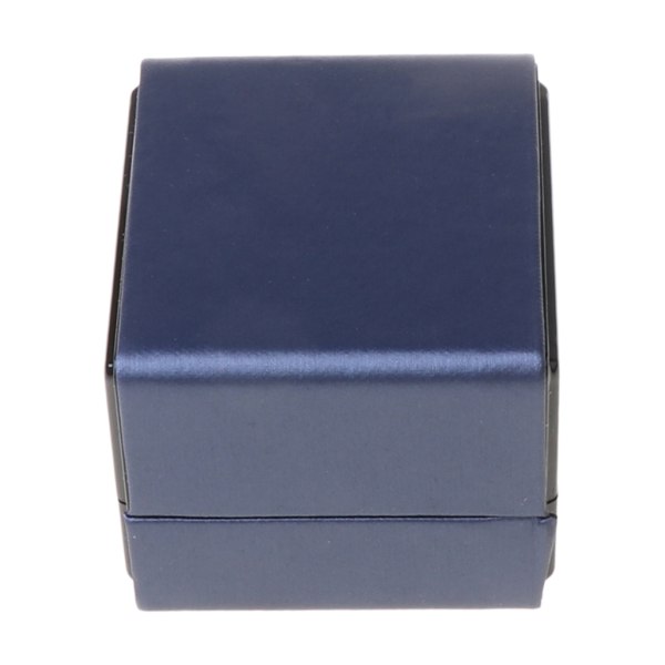 LED Upplysta Ringar Box Smycken Display Presentbox Förslag Bröllop Förlovningsring Box Fyrkantiga örhängen Förvaringshållare Box Black