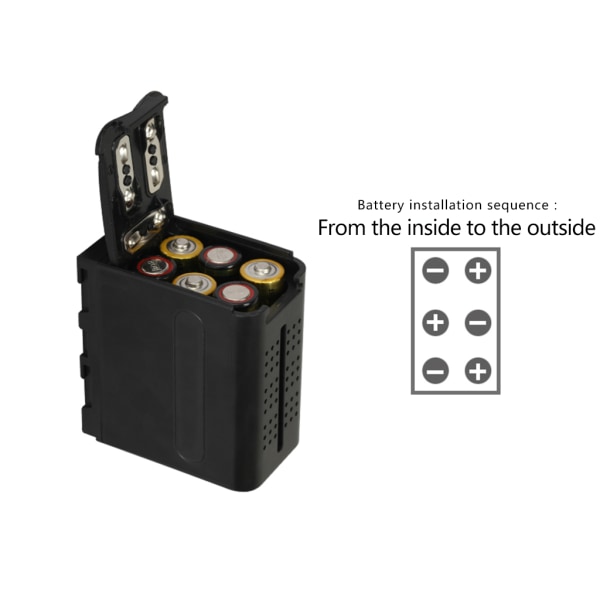 Bärbar batterihållare case USB - power batterilåda för BB-6 6st AA case LED Strip Light