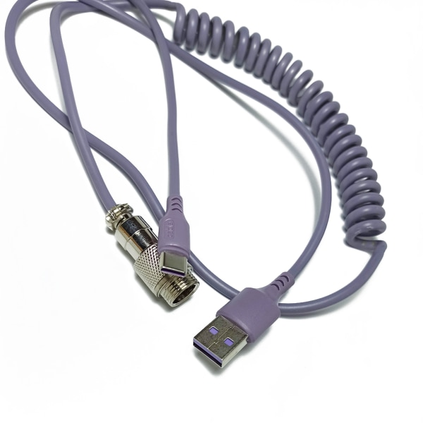 Mekaniskt tangentbord Metropolis Cable Aviator- Connector Mechables Pulse V3 Custom-coated Coil Type-C-USB-kablar Green