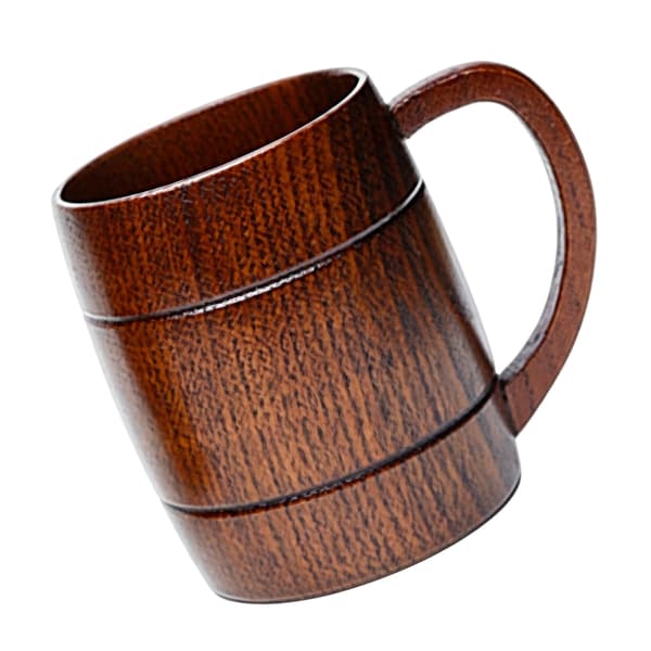 Klassisk trækop 270 ml kapacitet multifunktionel krus til øl kaffe og varm te