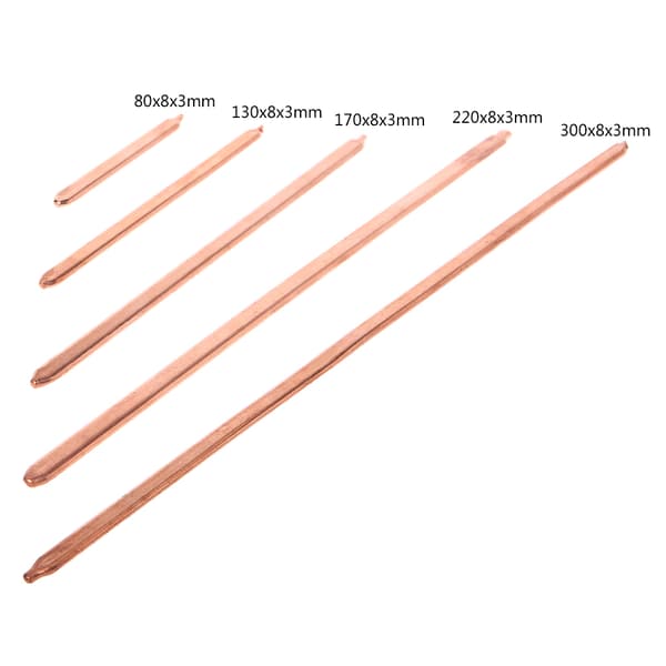 CPU Flat Heat Pipe, 8x3x170mm DIY Notebook Computer Thermal Conductive Copper