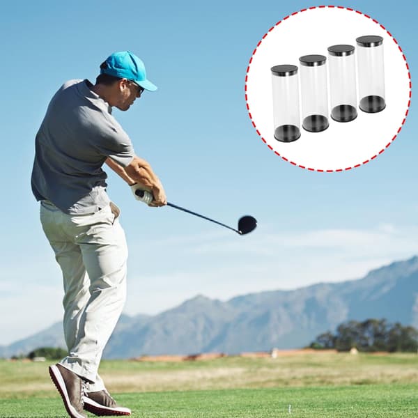 4 st Golfbollsbehållare Displayhållare Bärbart Bollfodral Plasttuber