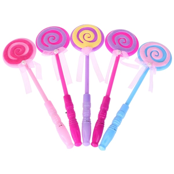 LED Lollipop Fairy Princess Wand Flash Light Glow Stick Party Supplies Lamp Leksaker