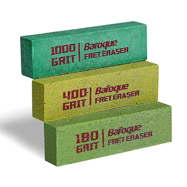 Guitar Fret Erasers Polering Rengöring Frets Polish Tools för gitarrsträngar & Fret Polering Slipmedel 180&400&1000Grit