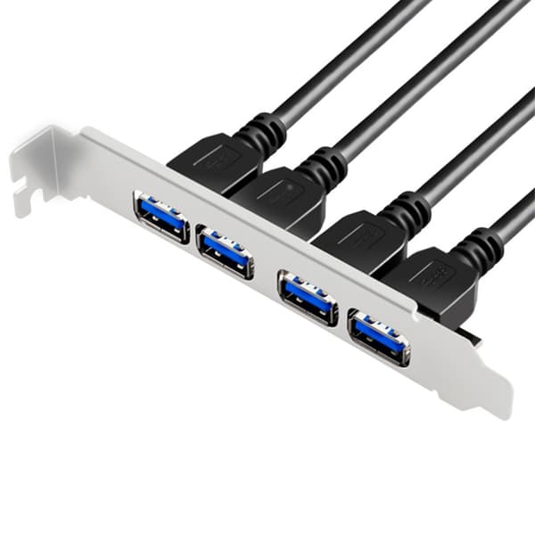 19/20Pin 4 Port USB 3.0 Bagpanel Udvidelsesbeslag Header Kabel til PC