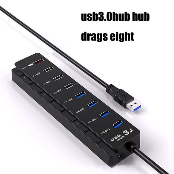 8 Port USB Hub USB 3.0 2.0 Hub Multi USB Port Hub USB Multiple Port Adapter