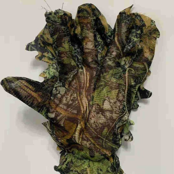 3D Camo -handskar Bekväma halkfria Slitstarka 3D-bladshandskar för bra döljande effekt Jakt Fågelskådning