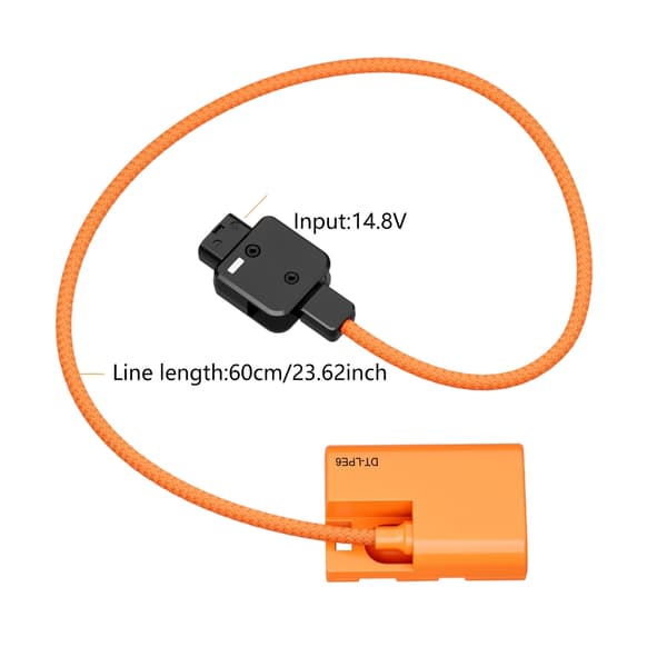 E6 Dummy Batteriadapter Fra D Tap 12V-17V Til R5 80D 70D 60D