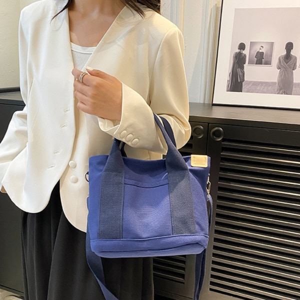 Kvinnor Harajuku tygväskor Canvas Crossbody axelväska JK Messenger Bag Dam Handväskor med stor kapacitet Pink