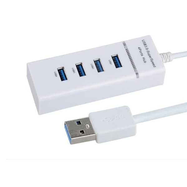 USB 3.0/2.0 Hub 5Gbps Hög Hastighet 4 Portar Splitter Ultra Slim Portabel Datahubb för Stationär Dator Laptop Mobil Tablet PC