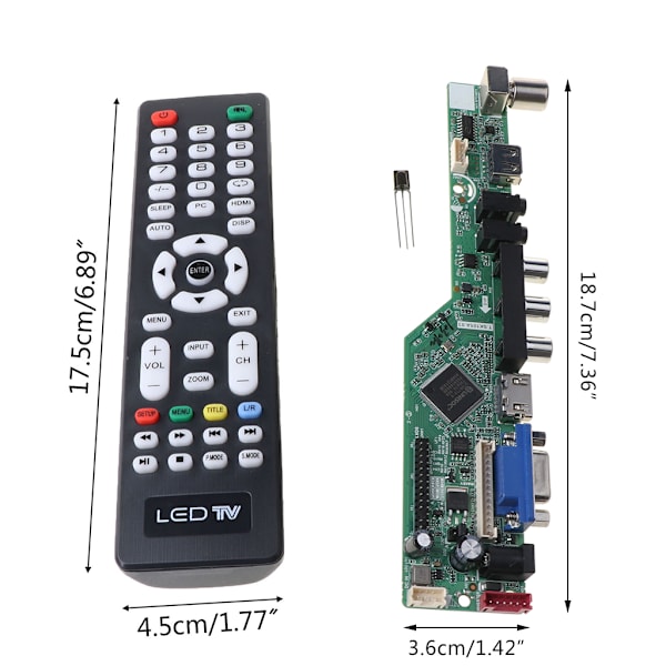 Universal LCD Controller Driver Board Kit V29 AV TV VGA HDMI-kompatibel USB