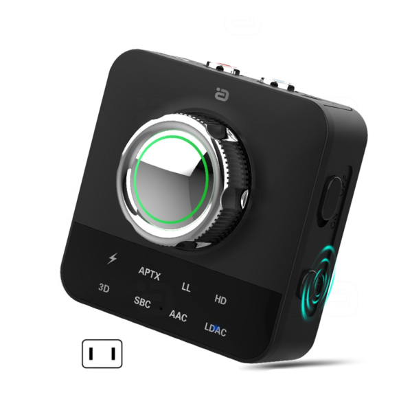 LDAC Bluetooth-kompatibel 5.0 ljudmottagare med MicRCA3.5mmAux 3DStereo Music aptX trådlös adapter för TV-bilhögtalare AU