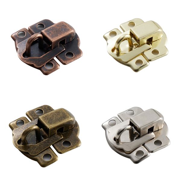10 st Antika Haspar Möbelspänne Dekorativ Hasp Retro Smyckeskrin Spärr för skåplåda Trähantverk Slitstark Bronze