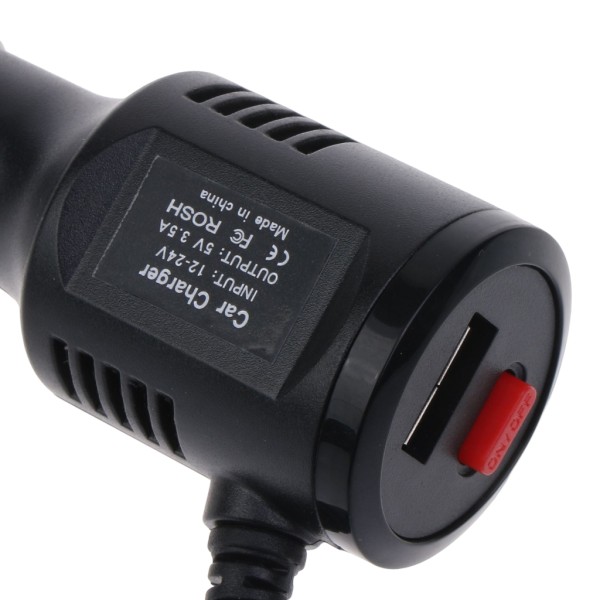 Bil Dash Cam Mini USB -laddare-Fordonsladdningsadapter för GPS-navigering Power med power