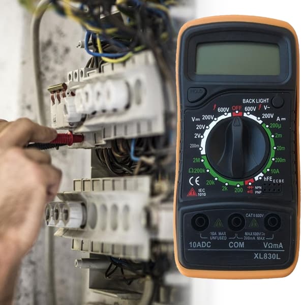 Multimeter LCD Display Spænding Strøm Ohm Tester Voltmeter Ammeter Ohmmeter