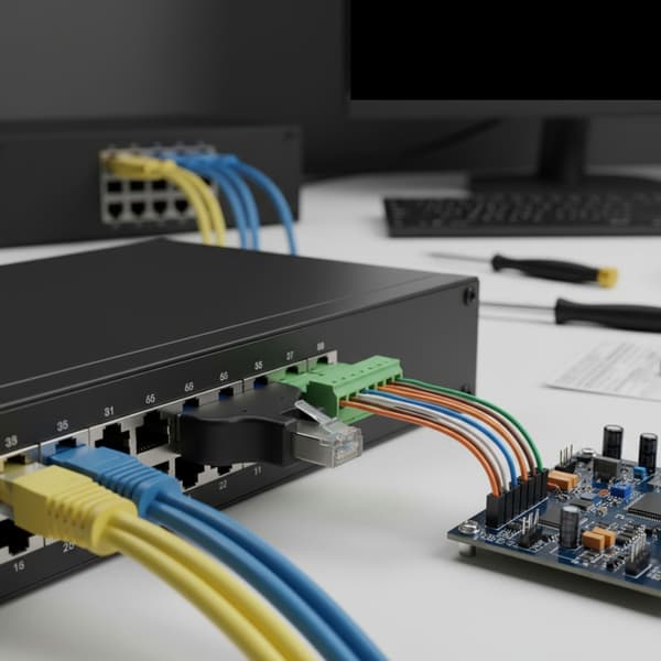 Kompakt RJ45 til 8PIN terminaladapter Korrosjonsfri Sømløs dataoverføring
