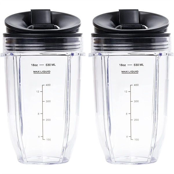 2 delar klar blender Klar blender med lock Plastmaterial för Nutri Ninjar