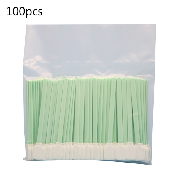 100 stk. Dobbeltlags Polyester til Hovedrengøringsvatpinde Støvfrie Pinde til Print