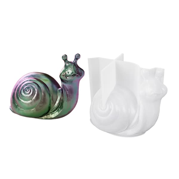 DIY Sneglepynt Silikonform Krystall Resin Gips Støpeform Håndlaget