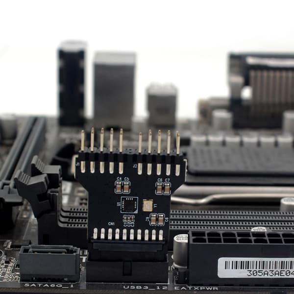 Intern 19-pinners til dobbel 9-pinners USB2.0-adapter ekspansjonsmodul for datamaskin