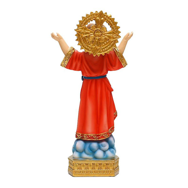 Gudomlig barnfigur på bas 8 tum hög renässanssamling Resin staty Religiös gåva katolsk heminredning