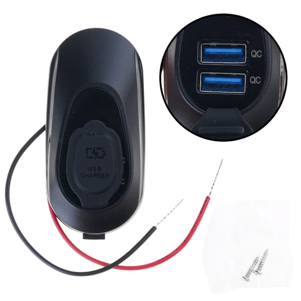 2/3 Porttinen 12V-24V USB Type C Latauspistoke Universaali Lataussovitin Double USB+Type C