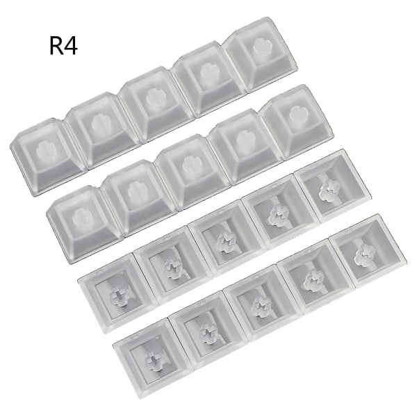 20 stk. Gennemsigtige Blank Keycap Sæt R1/R2/R3/R4 Cherry Profil ABS Frosting Translucent Keycaps til Mekanisk Tastatur