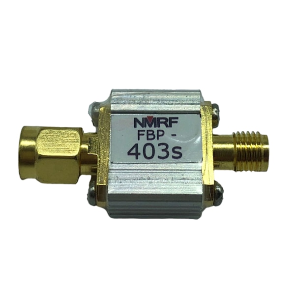 FBP-403s RFID Special Saw Lågpass Bandpass Filter, 401 - 405 MHz, 1DB Bandbredd 4MHz
