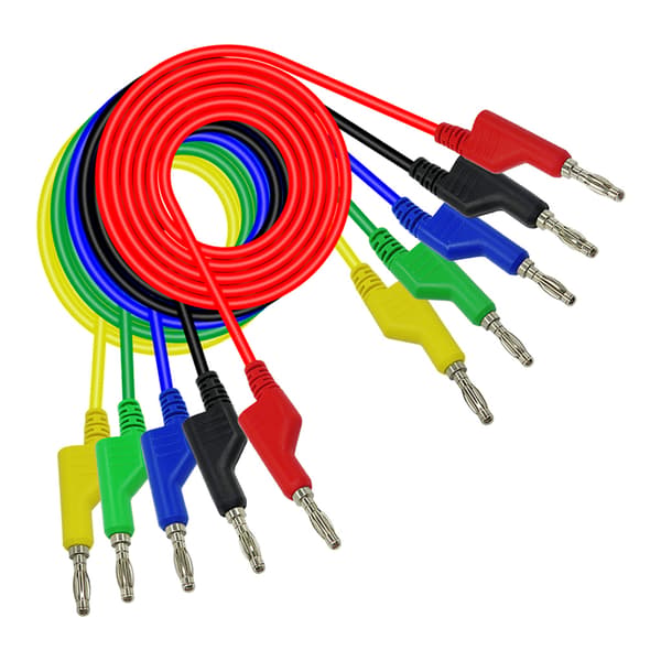 Stabelbare bananplugger Kobber testledningssett for multimeter Bilindustri 1M 4mm