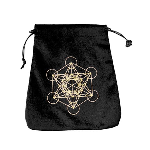 Altare Dragsko Tarotkort Förvaringsväska Smyckespåse för Tarotentusiaster Tärningar Hållare Väska Påse Smyckesväskor Black 6