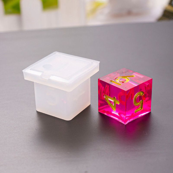 8 former gör-det-själv- form Facetterad kub rund form Form Tärningar Digitalspeltärning Mould