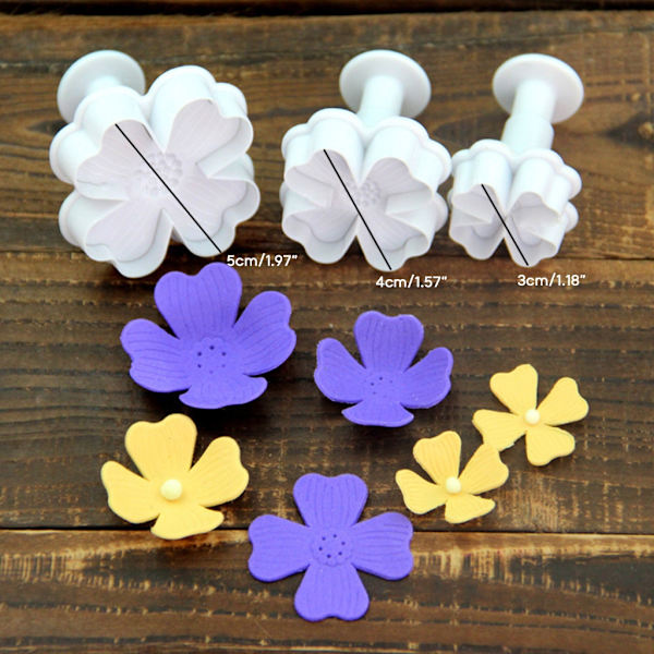 3-delade fondantkutter Flerformade molds Baktillbehör Plastmaterial Perfekt bakpresent till bakningsälskaren Maple leaf